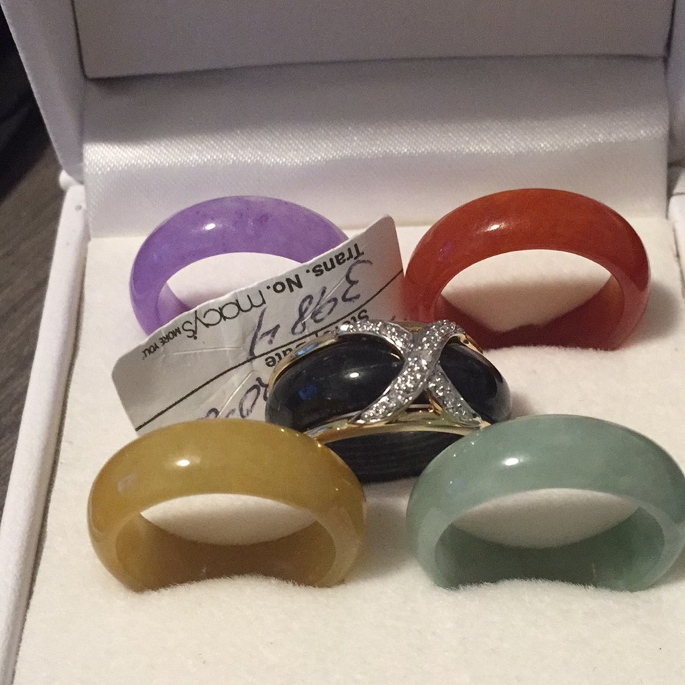Natural stone/14K Gold changeable ring.